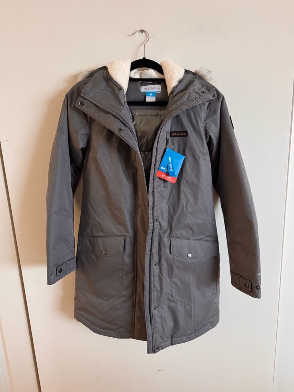 Columbia Women's Suttle Mountain Long Insulated Jacket, City Grey, Small - NWT